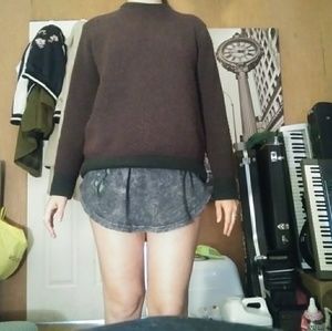 Forever 21 mens grey and purple knit sweater